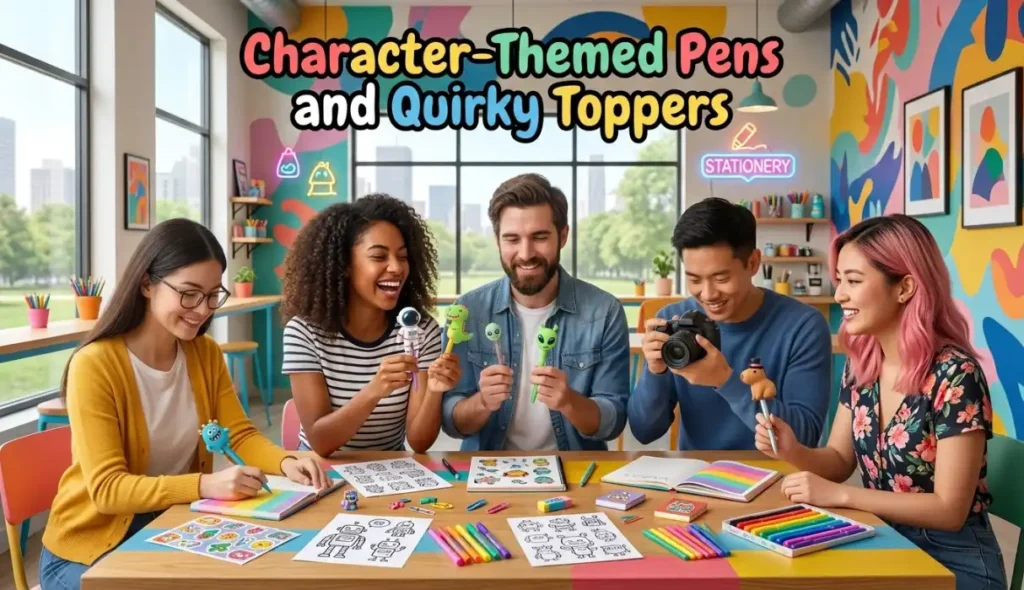 Character-Themed Pens and Quirky Toppers
