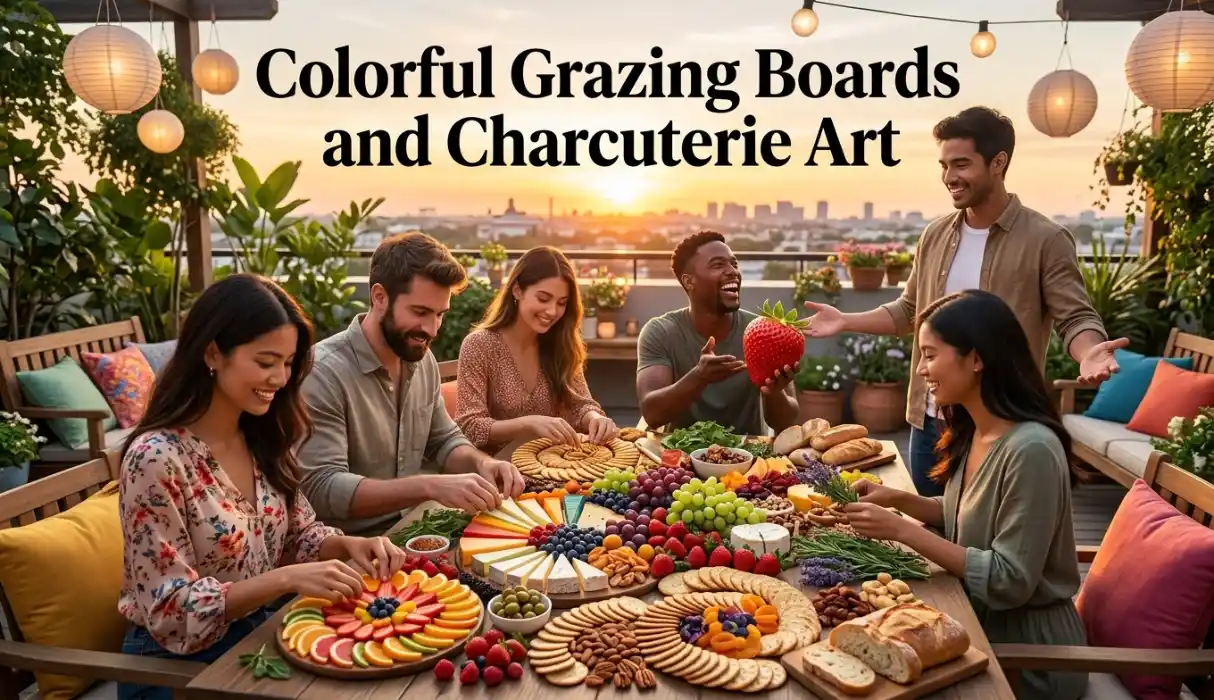 Colorful Grazing Boards and Charcuterie Art