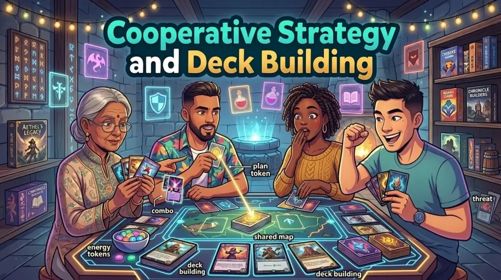 Cooperative Strategy and Deck Building