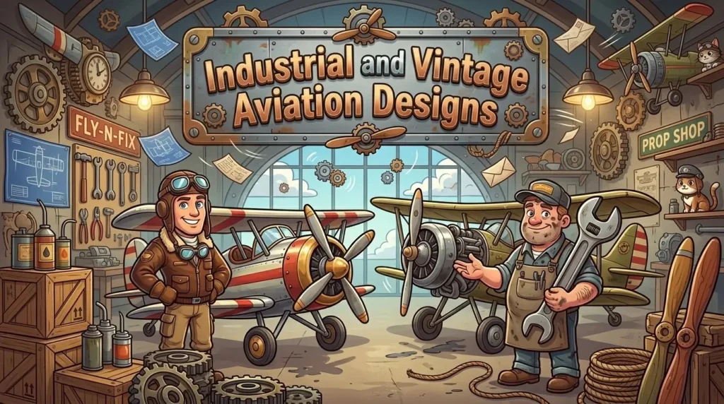 Industrial and Vintage Aviation Designs