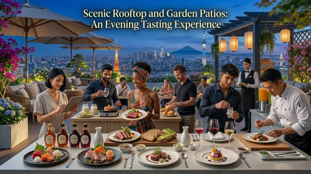 Scenic Rooftop and Garden Patios