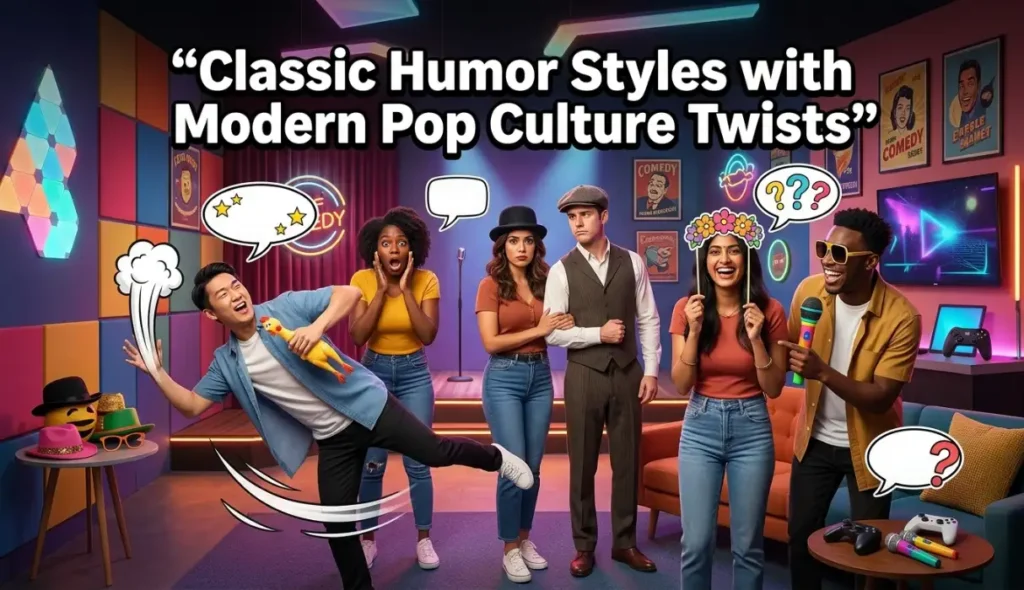 Classic Humor Styles with Modern Pop Culture Twists