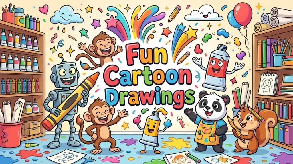 fun cartoon drawings