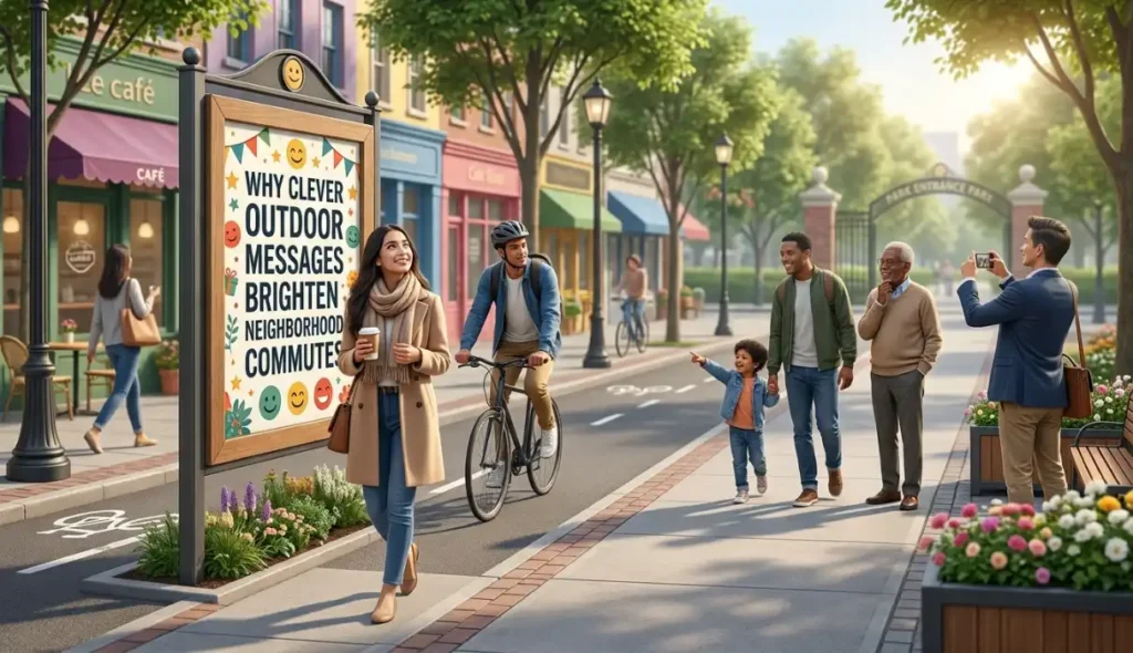 Why Clever Outdoor Messages Brighten Neighborhood Commutes