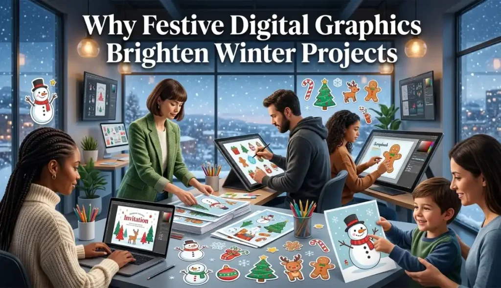 Why Festive Digital Graphics Brighten Winter Projects