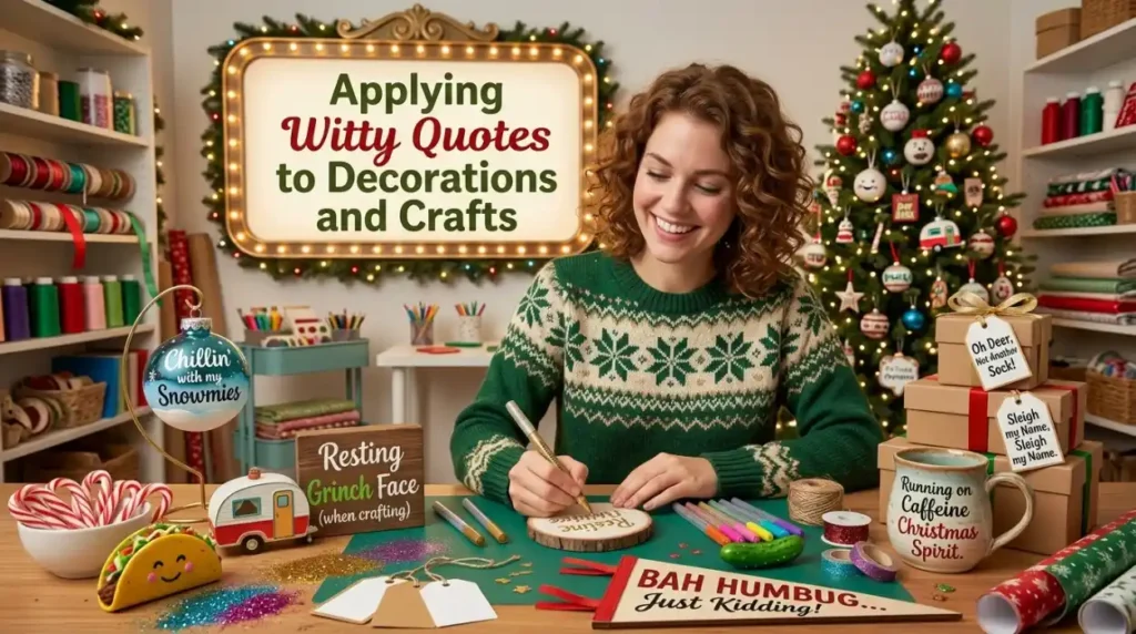 Applying Witty Quotes to Decorations and Crafts