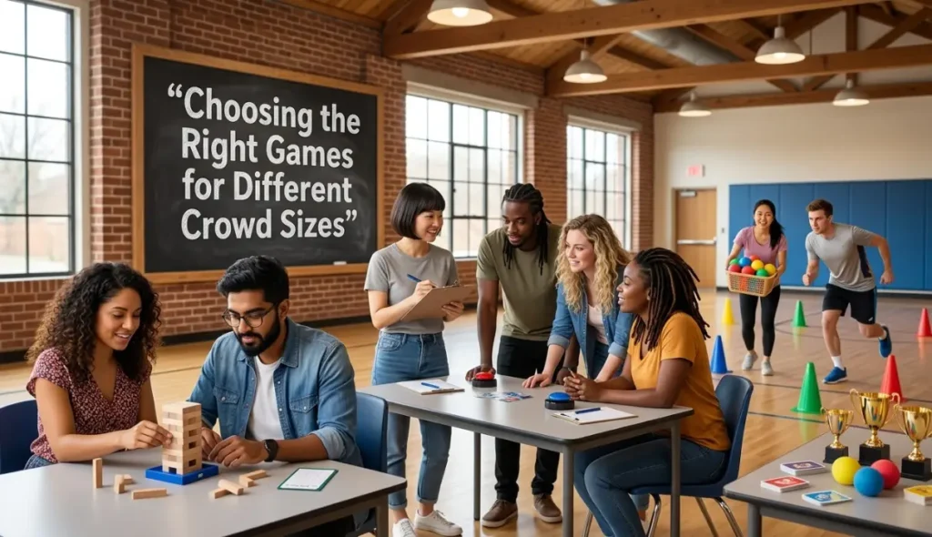 Choosing the Right Games for Different Crowd Sizes