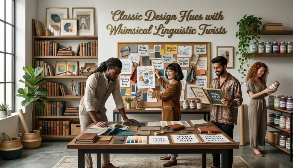 Classic Design Hues with Whimsical Linguistic Twists