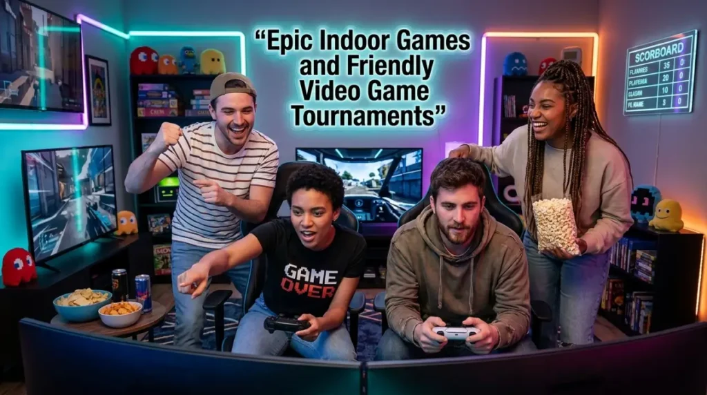 Epic Indoor Games and Friendly Video Game Tournaments