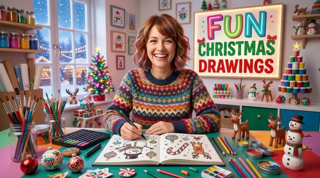 fun christmas drawings