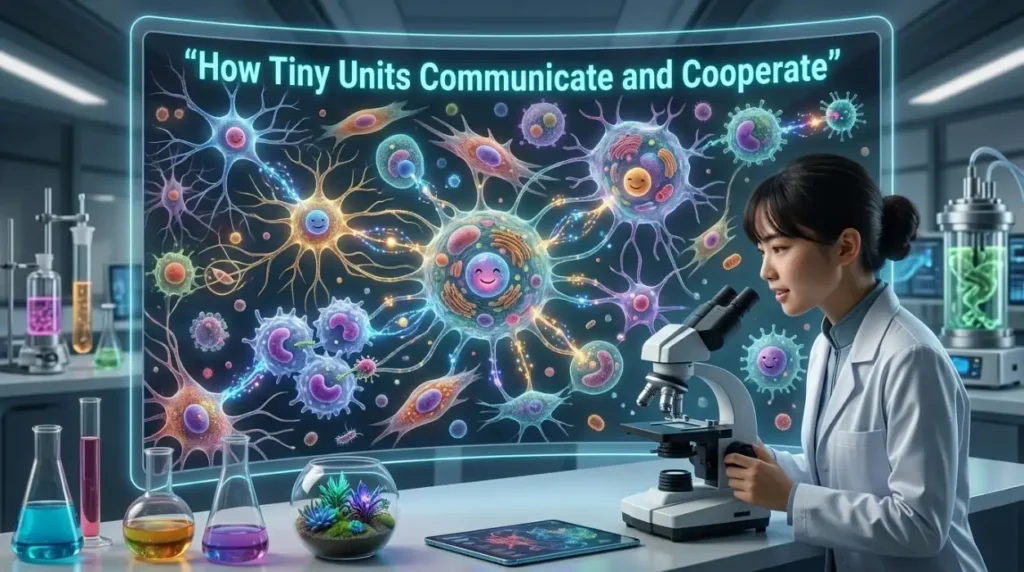 How Tiny Units Communicate and Cooperate