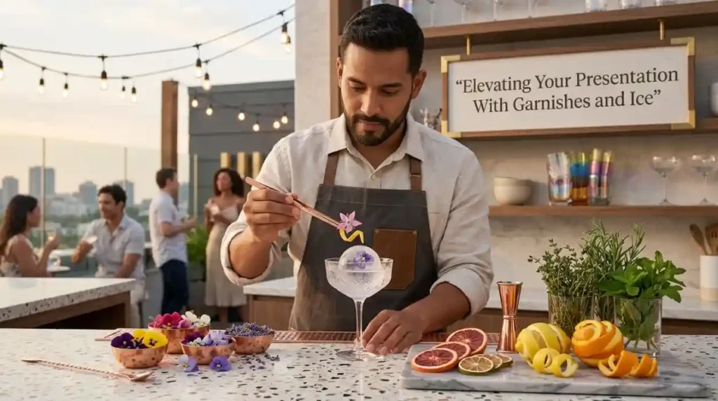 Elevating Your Presentation With Garnishes and Ice